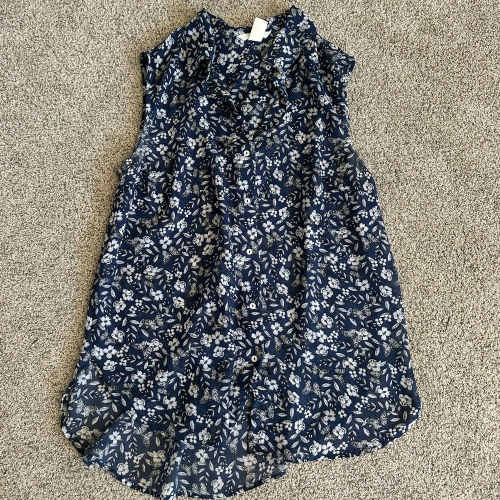 H&M Navy Floral Woman’s Blouse